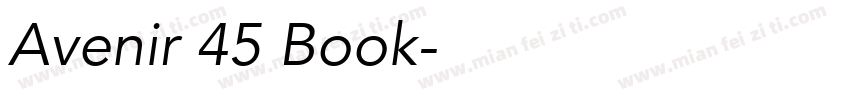 Avenir 45 Book字体转换